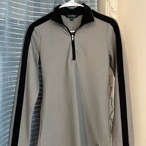 Ralph Lauren Gray and Black Quarter-Zip Pullover